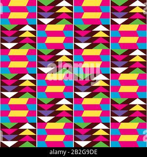 African Geometric Kente Cloth Style Vector Seamless Textile Pattern Tribal  Stock Vector by ©RedKoala 345623142