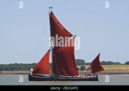 Thames sailing barge Ardwina Stock Photo