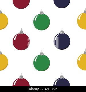 Pattern for Christmas and new year. Garlands and colored balls for the Christmas tree. Stock Vector
