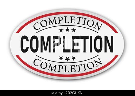 completion sticker,vector illustration on a white background Stock Vector