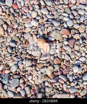 Pebbles on the beach, background Stock Photo