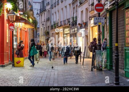 Terrace, Le Marais, Paris, France Stock Photo - Alamy