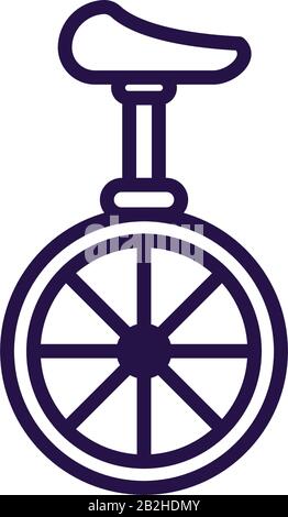 monocyle over white background, line style icon, vector illustration Stock Vector