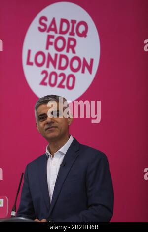 Sadiq Khan Mayor of London 2020 Stock Photo