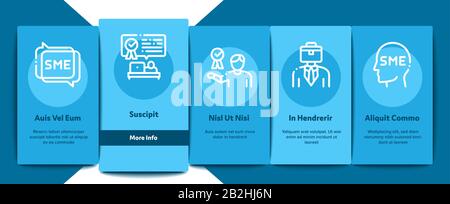 Sme Business Company Onboarding Elements Icons Set Vector Stock Vector