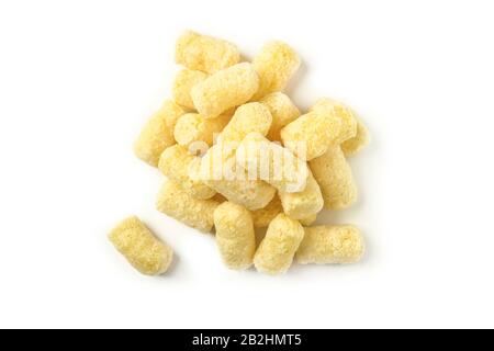 Handful of corn sticks isolated on white Stock Photo