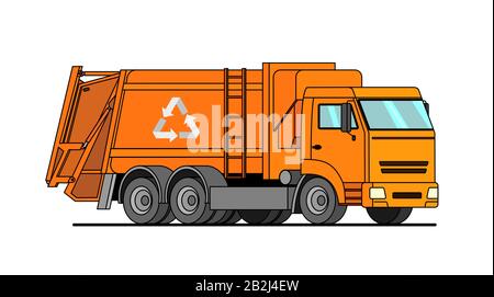 garbage truck Stock Vector