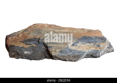 Slate Rock isolate on white background Stock Photo