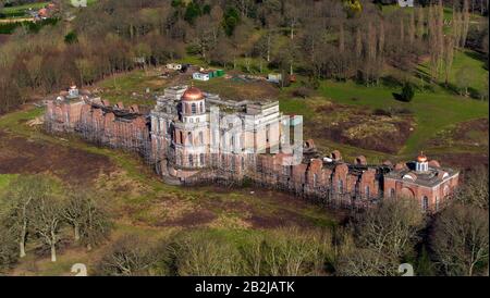 Hamilton Palace near Uckfield, East Sussex, the property belonging to landlord and property baron Nicholas Van Hoogstraten - now named Nicholas Adolf von Hessen - which began construction in 1985. PA Photo. Picture date: Tuesday March 3, 2020. See PA story . Photo credit should read: Steve Parsons/PA Wire Stock Photo