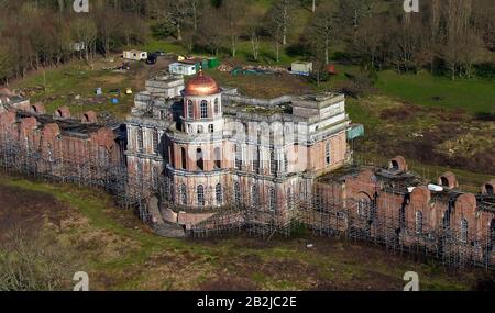 Hamilton Palace near Uckfield, East Sussex, the property belonging to landlord and property baron Nicholas Van Hoogstraten - now named Nicholas Adolf von Hessen - which began construction in 1985. PA Photo. Picture date: Tuesday March 3, 2020. See PA story . Photo credit should read: Steve Parsons/PA Wire Stock Photo