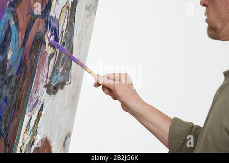 Artist Painting Stock Photo