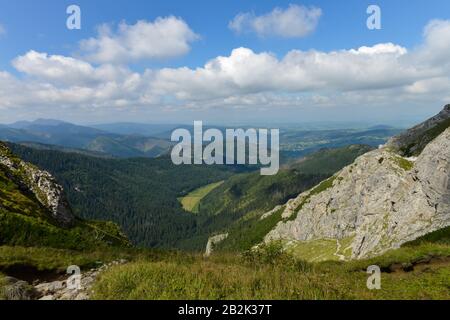 Roter westlicher Wanderweg zum Gipfel Giewont, Hohe Tatra, Polen Stock Photo
