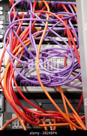 Close-up of configuration of wires Stock Photo
