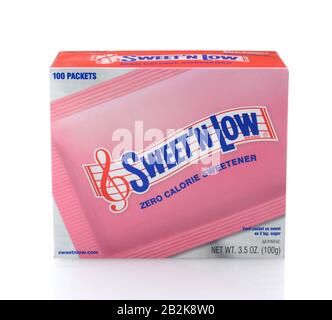 IRVINE, CA - DECEMBER 29, 2014: A box of Sweet 'N Low. The popular artificial sweetener is made from granulated saccharin with dextrose and crem of ta Stock Photo
