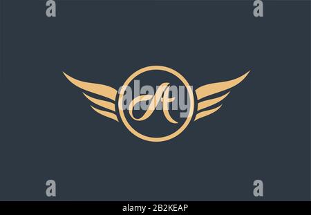 yellow circle with wings logo design Stock Vector Image & Art - Alamy