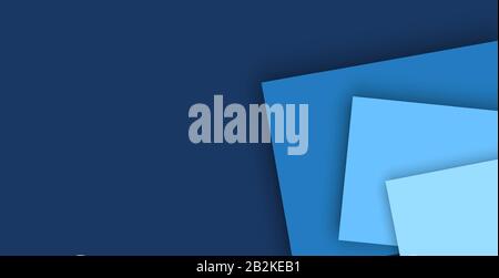 Paper layer blue abstract background. Use for banner, cover, poster, wallpaper, design with space for text. Stock Vector