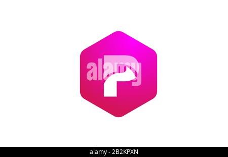 pink white polygon G alphabet letter logo icon with modern design for ...