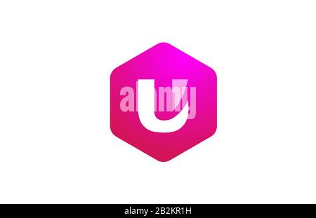 pink white polygon G alphabet letter logo icon with modern design for ...