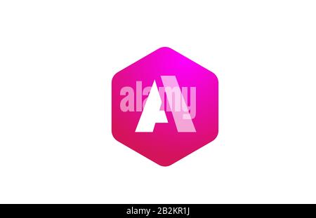 pink white polygon L alphabet letter logo icon with modern design for ...