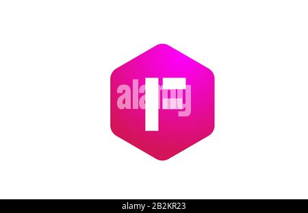 pink white polygon G alphabet letter logo icon with modern design for ...