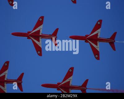 Red Arrows Hawk 100's at Southport Airshow Lancashire. England Stock Photo