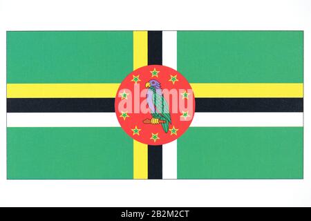 National flag of Dominica. Stock Photo