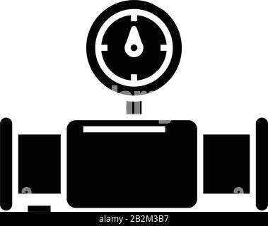 Mixer black icon, concept illustration, vector flat symbol, glyph sign. Stock Vector