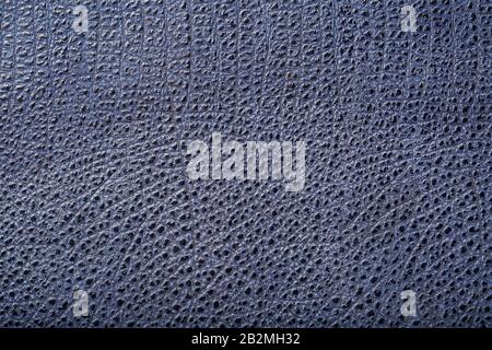 Blue textured leather reptiles, used texture for the background. Lizard or crocodile skin. Full screen, top view Stock Photo
