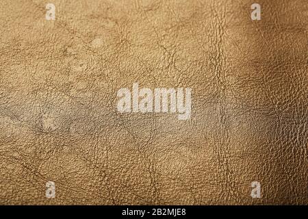 Leather texture beige as an abstract background, beautiful pattern texture Full screen, top view Stock Photo