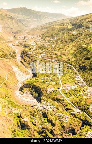 Agoyan Dam Aerial Shot From Full Size Helicopter Tungurahua Province ...