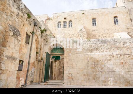 Copts church in  the Holy Sepulchre in jerusalem Stock Photo