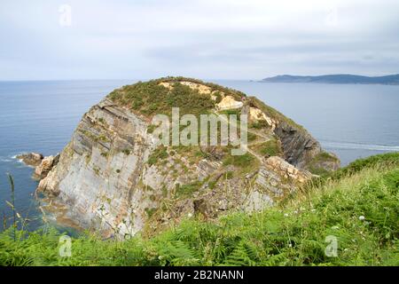 Punta Socastro known as Fuciño do Porco in O Vicedo, Galicia, Spain Stock Photo