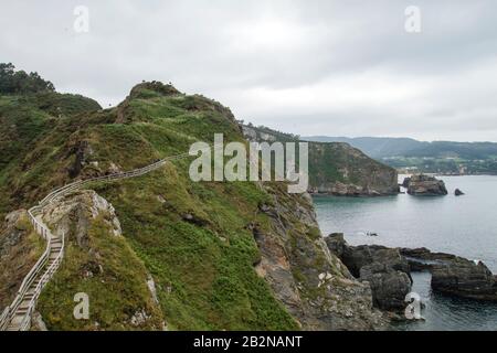 Punta Socastro known as Fuciño do Porco in O Vicedo, Galicia, Spain Stock Photo