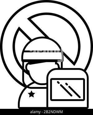 police riot officer in uniform with shield vector illustration design Stock Vector