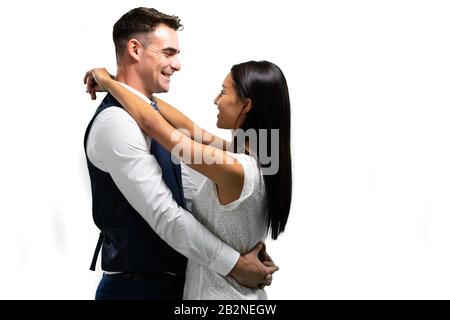 Couple dancing on their wedding day Stock Photo