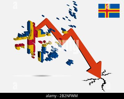 Aland economic crisis vector illustration Eps 10 Stock Vector