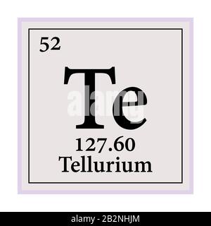 Tellurium Periodic Table of the Elements Vector illustration eps 10. Stock Vector
