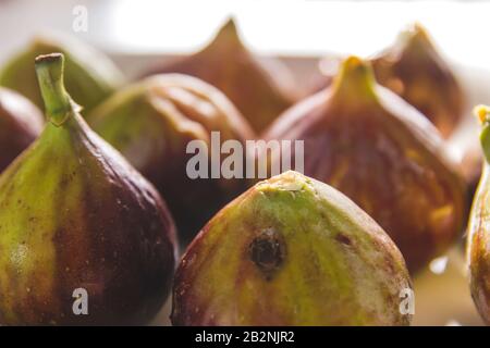 Delicious fresh figs ready to eat Stock Photo