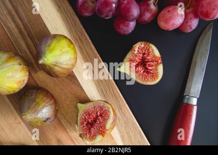 Delicious fresh figs ready to eat Stock Photo