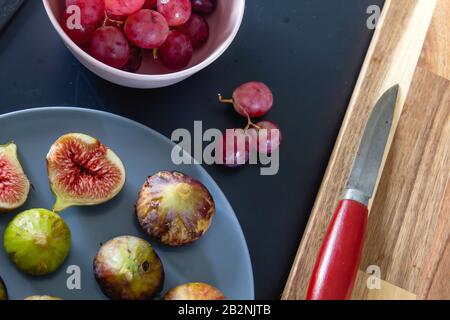 Delicious fresh figs ready to eat Stock Photo