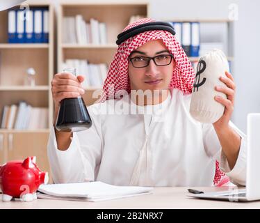 The young arab businessman in business concept Stock Photo