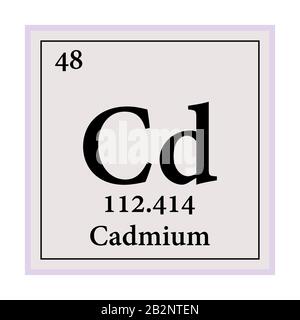 Cadmium Periodic Table of the Elements Vector illustration eps 10. Stock Vector