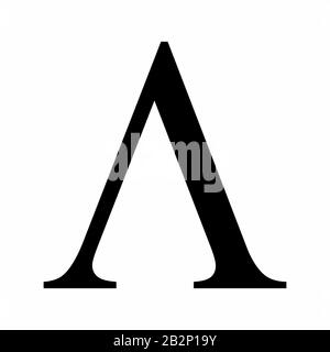 Greek letter lambda symbol Stock Vector