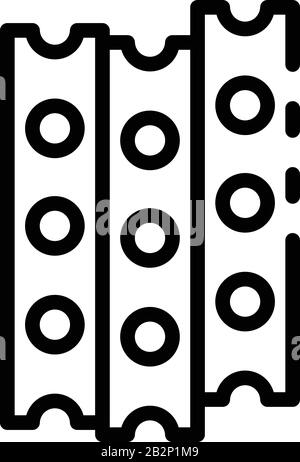 Construction metal bars icon, outline style Stock Vector