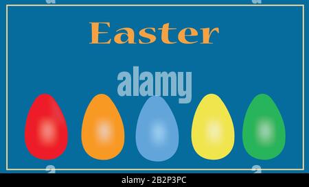 Easter eggs. Happy easter card. Multi-colored Easter eggs. Easter. Easter eggs on background. Easter background. Easter eggs. Easter symbol. Easter ca Stock Vector