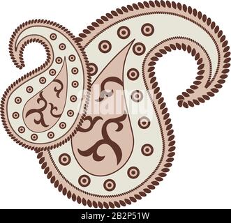 Paisley pattern. Indian ornament. Vector illustration. Stock Vector