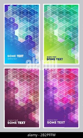 Set of Abstract geometric background design templates. Vector