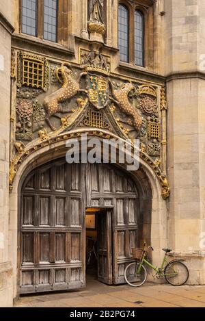The Great Gate, Christ's College, Cambridge University, England, UK Stock Photo