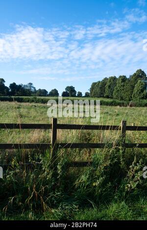 View across fields, Rugby, Warwickshire, England Stock Photo - Alamy