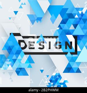 Abstract 3d vector geometrical triangular textured bright background Stock Vector